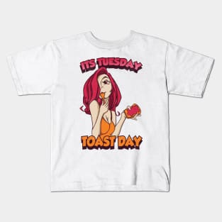 Its tuesday Toast Day Kids T-Shirt